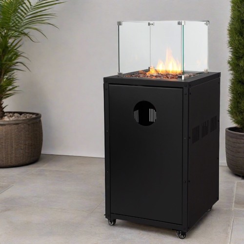 Electriq glass flame gas - glass, patio
