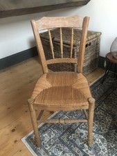 French Rattan Cane Seat Dining Chair Occasional Bedroom Antique Vintage