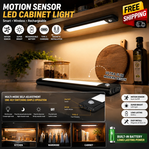 Rechargeable led cabinet light - led,