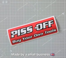 X1 P*SS Off Buy Box Your Own Tools Novelty Tool Box Sticker Decal - Free UK P&P 