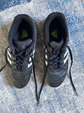 Adidas Sala Unisex astro turf trainers black white and green, size3 (EU35.5)