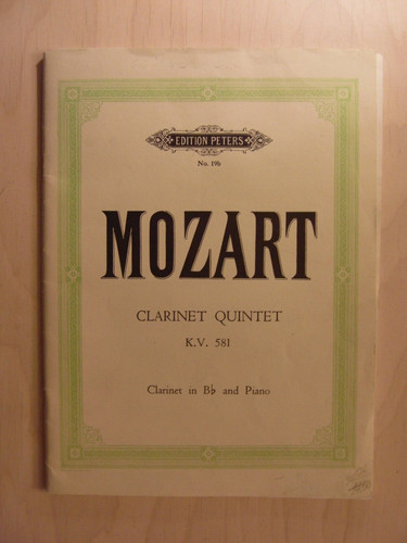 Old notebooks mozart - old, clarinet