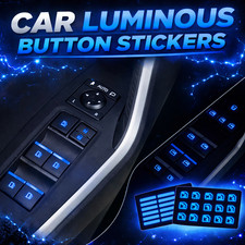 BLUE Luminous Button Stickers