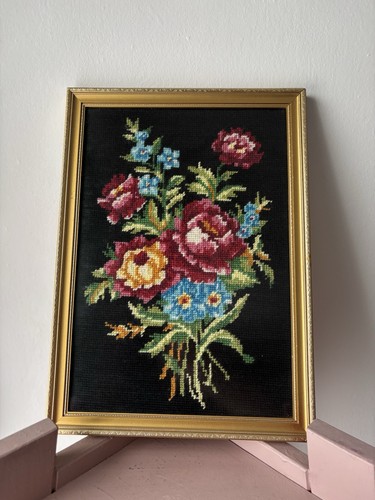 Vintage needlepoint tapestry - vintage,