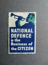 Vintage Paper Scrap National Defence is the Business of the Citizen - Bugler