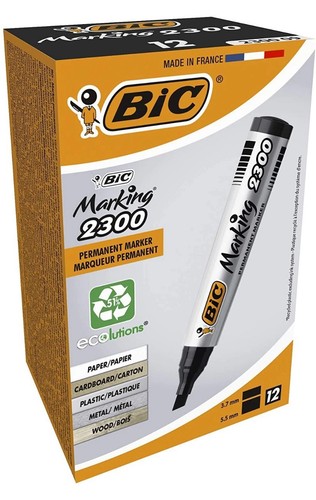 Bic black permanent marker - bic, pen