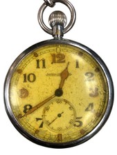 Jaeger LeCoultre GSTP British Military Issued Pocket Watch Hand-Wind Working