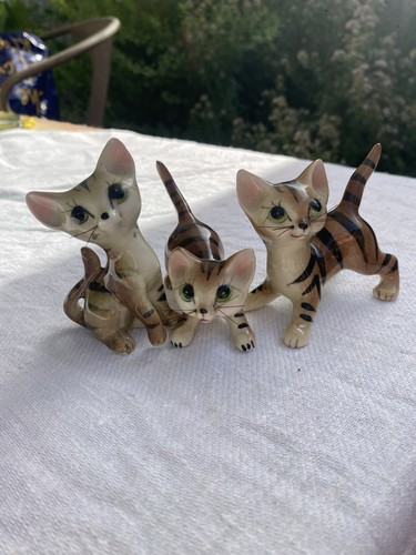 Vintage ceramic tabby kitten - vintage,
