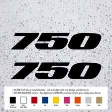 (2X) GSXR 750 Decal Vinyl