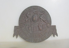 Milners Safe Lock Plaque BRASS Old Victorian Antique Lion Trade Mark