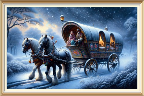 Winter landscape art - art, print