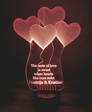Love Hearts 3D Night Lamp