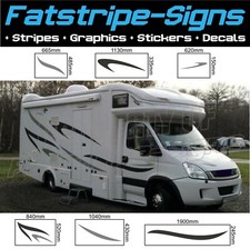 MOTORHOME VINYL GRAPHICS STICKERS DECALS STRIPES SET CAMPER VAN CARAVAN HORSEBOX