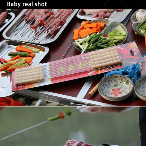 10pcs stainless steel bbq - 10pcs,