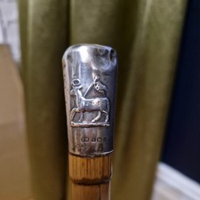 Queen's Royal West Surrey  Regiment Silver Top Swagger Walking Stick Military