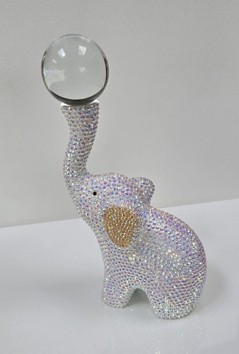 Crystal elephant ornament hand - ornament,