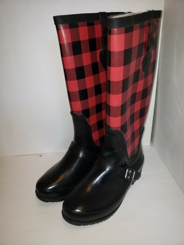 Llbean wellies plaid rain - plaid,