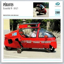 Peraves Ecomobile W-18 K 5 1989 Switzerland Edito Service Atlas Motorcycle Card