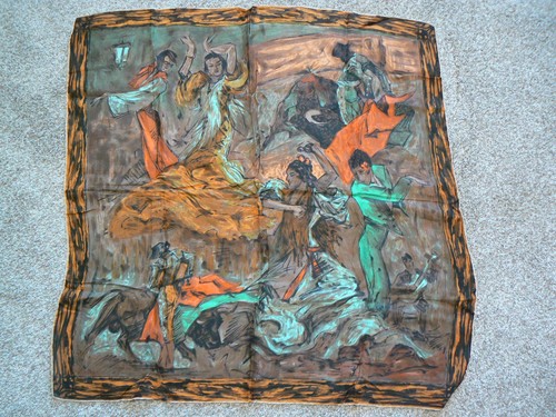 Vintage hand rolled scarf - scarf,