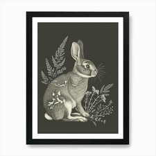 English Spot Rabbit Minimalist