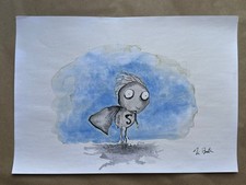 tim burton drawing painting on