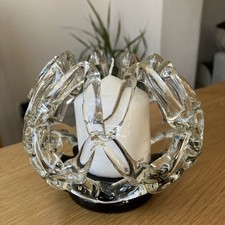 Newgrange Living Glass Pillar Candle Holder Black Base