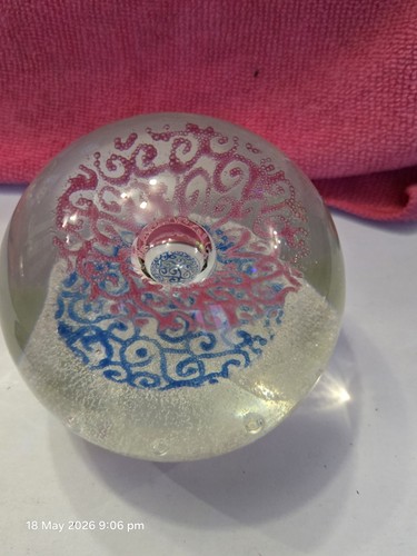 Vintage glass paper weight - vintage,