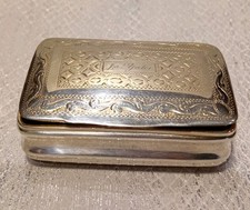Solid Silver Snuff Box