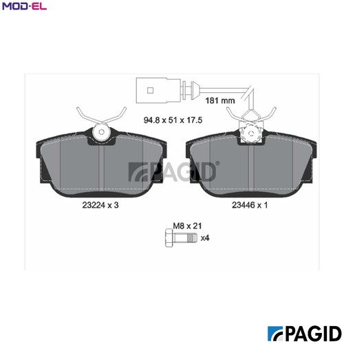 Brake pad set disc - pad,