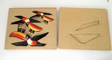 Rare Original Guinness Gilroy Flying Toucan Wall Plaques by Carlton Ware. Boxed.