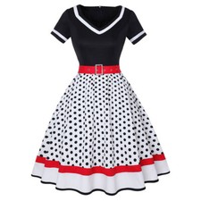 Retro Women Polka Dot Swing