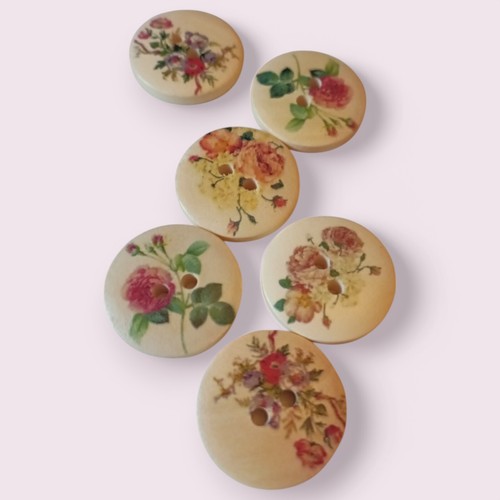 20mm vintage mixed wooden - 20mm,