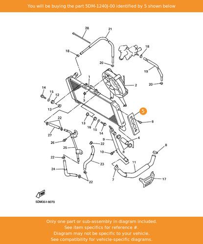 Yamaha radiator cover assy1 - radiator,