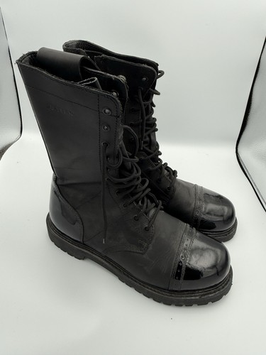 Bates black leather military - black,