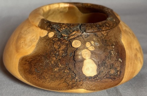 Hand turned silver birch burr - turned,