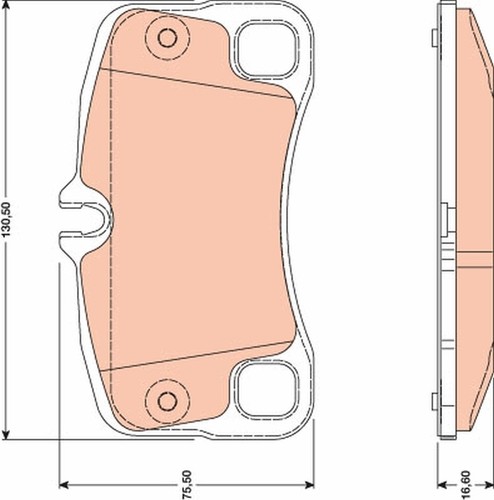 Trw brake pads gdb1792 - pads, porsche