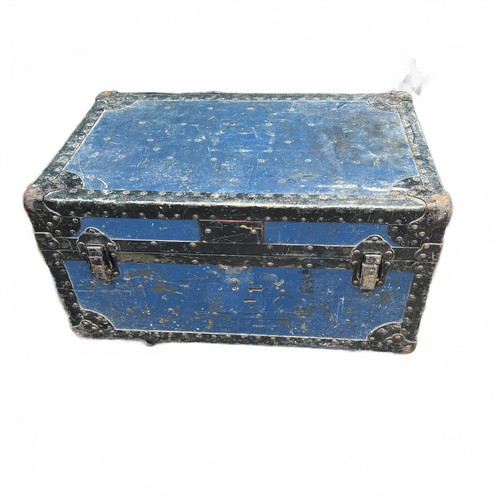 Vintage blue metal steamer - metal,