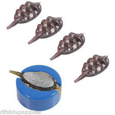 CARP FISHING METHOD FEEDERS 4 x INLINE FEEDERS AND 1 X MOULD SET NGT CARP TACKLE