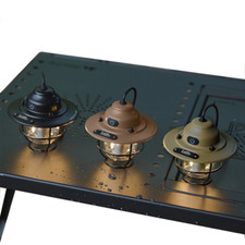 Camping Lantern Tent Lamp Portable Retro Hanging Waterproof Dimmable Rechargable