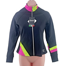 Thuono Rainbow II Figure Skating Jacket, Linx, Size Adult Medium, Black/Pink/Yel