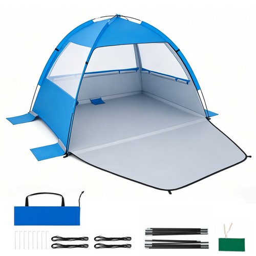 Pop beach tent - up,