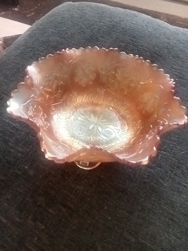 Carnival glass bowl - glass,