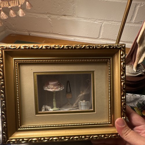 Ornate gold shadow box picture - shadow,
