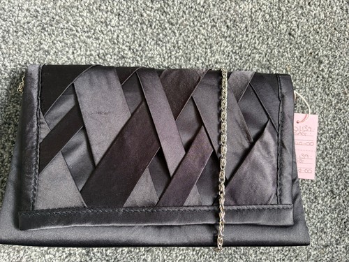 Ladies pleated satin clutch - satin,