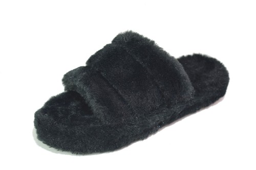 Womens fur sliders faux - fur,