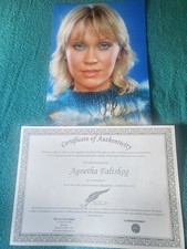 Music Memorabilia ABBA Agnetha Faltskog, signed photo with coa.