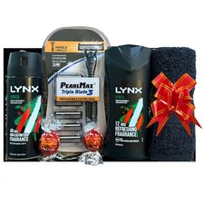 Mens Lynx Africa Gift Hamper Husband Body Care Birthday Father Son Grooming Set