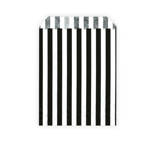 Black striped candy bags - candy,