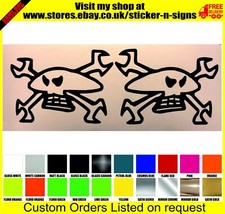 2x GUY MARTIN Spanner TT Legend Isle Of Man Skull stickers Most Colours