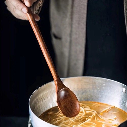 Large wooden spoon with long - wooden,